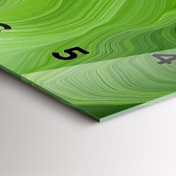 Szögletes fali üvegóra Modern hullámok