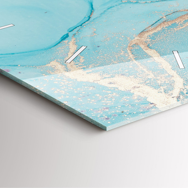 Szögletes fali üvegóra Dekoratív márvány