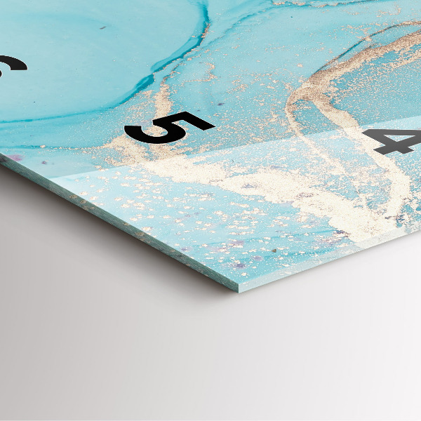 Szögletes fali üvegóra Dekoratív márvány