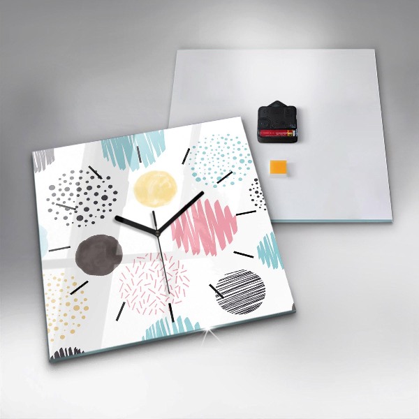 Szögletes fali üvegóra Geometriai minta