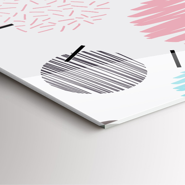 Szögletes fali üvegóra Geometriai minta