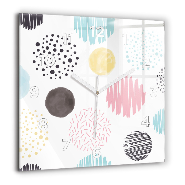 Szögletes fali üvegóra Geometriai minta