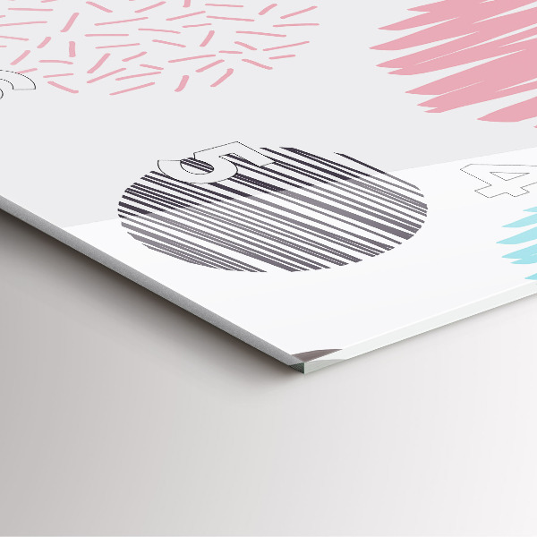 Szögletes fali üvegóra Geometriai minta