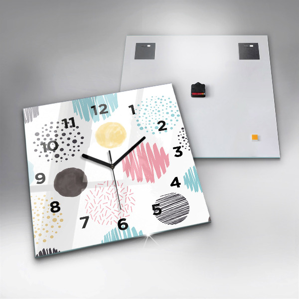 Szögletes fali üvegóra Geometriai minta