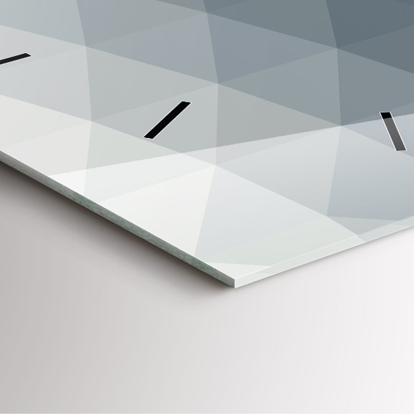 Szögletes fali üvegóra Szürke absztrakció