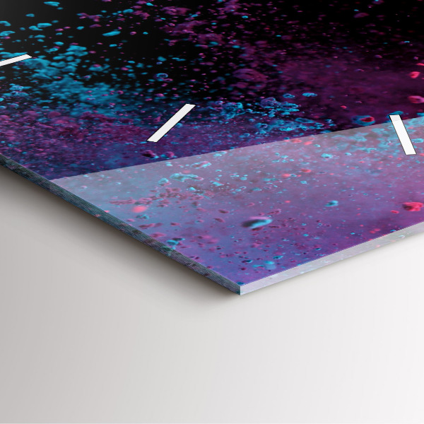 Szögletes fali üvegóra A színek robbanása