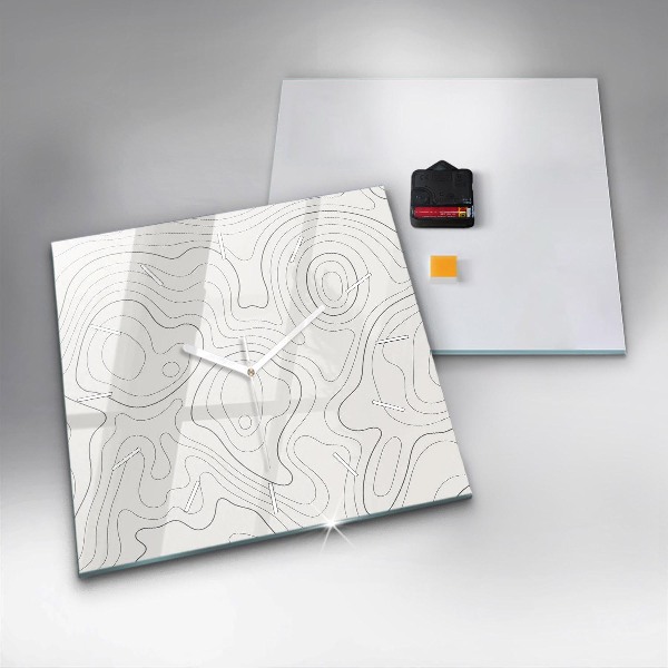 Szögletes fali üvegóra Absztrakciós foltok