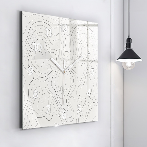 Szögletes fali üvegóra Absztrakciós foltok