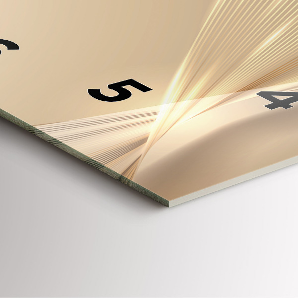 Szögletes fali üvegóra Absztrakt fény