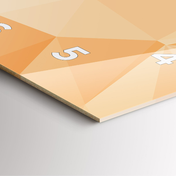 Szögletes fali üvegóra Absztrakciós háromszögek