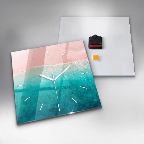 Szögletes fali üvegóra Tengerparti homok