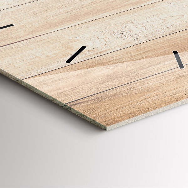 Szögletes fali üvegóra Fa textúra