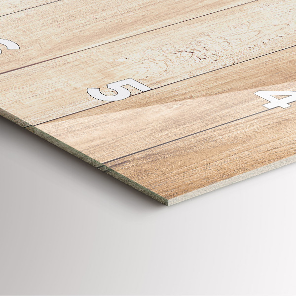 Szögletes fali üvegóra Fa textúra