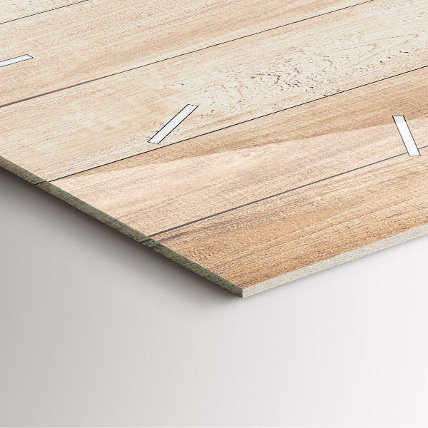 Szögletes fali üvegóra Fa textúra