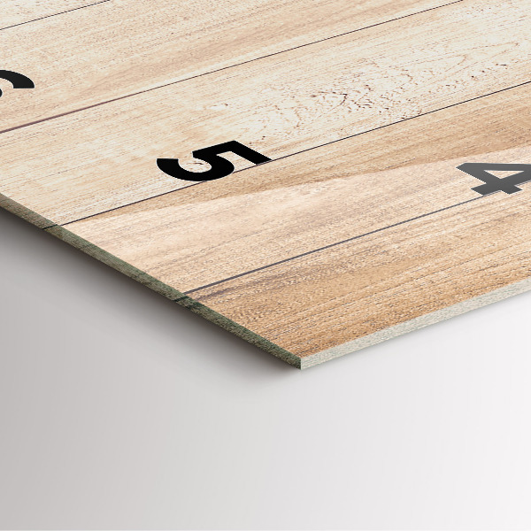 Szögletes fali üvegóra Fa textúra