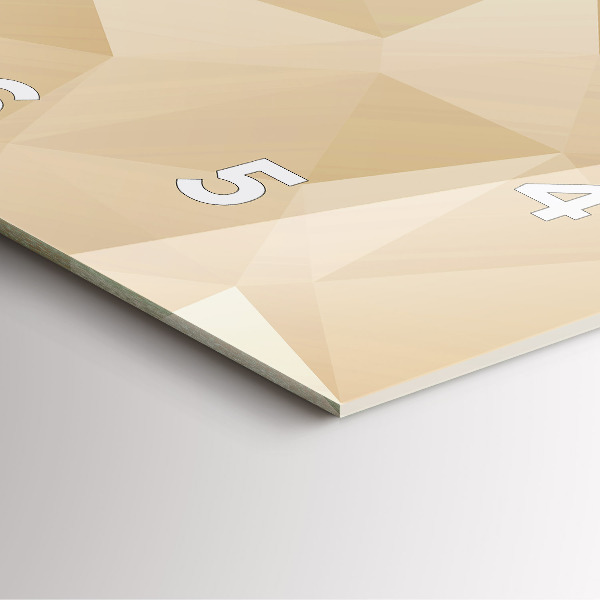 Szögletes fali üvegóra Háromszögek absztrakt