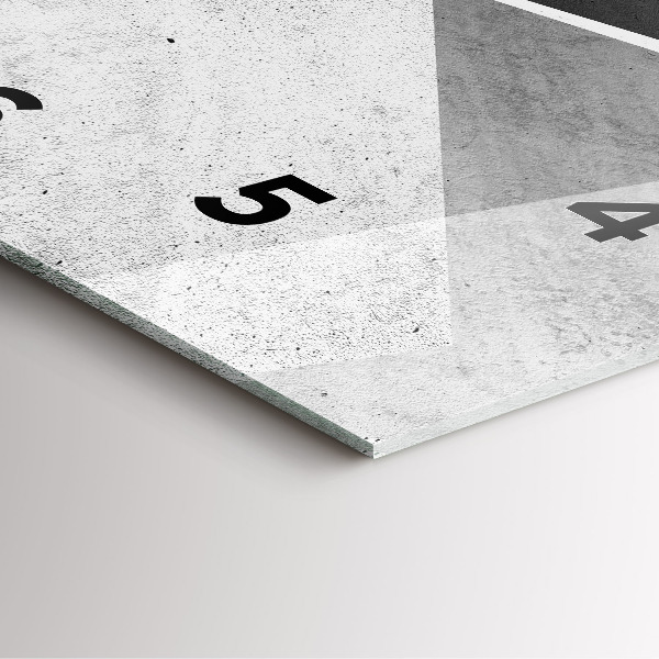 Szögletes fali üvegóra Absztrakciós háromszögek