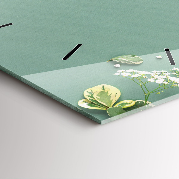 Szögletes fali üvegóra Finom virágok