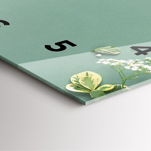 Szögletes fali üvegóra Finom virágok