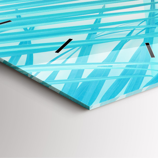 Szögletes fali üvegóra Trópusi pálmafa