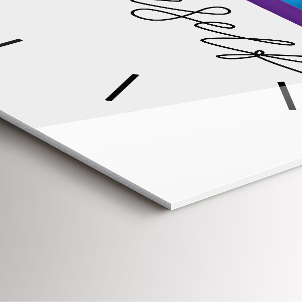 Szögletes fali üvegóra A Légy önmagad felirat