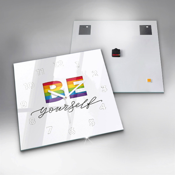 Szögletes fali üvegóra A Légy önmagad felirat