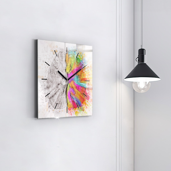 Szögletes fali üvegóra Absztrakciós agy