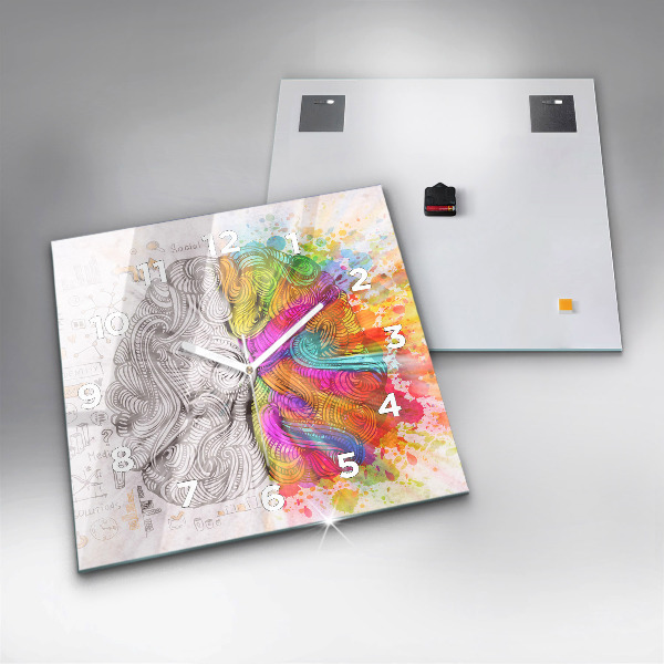 Szögletes fali üvegóra Absztrakciós agy