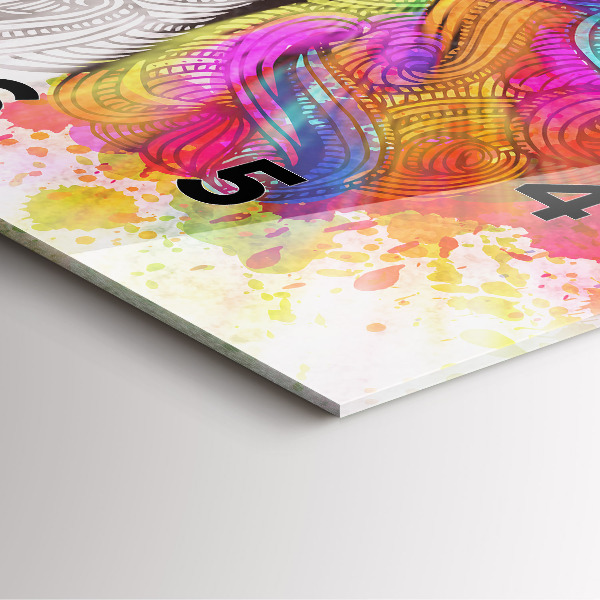 Szögletes fali üvegóra Absztrakciós agy