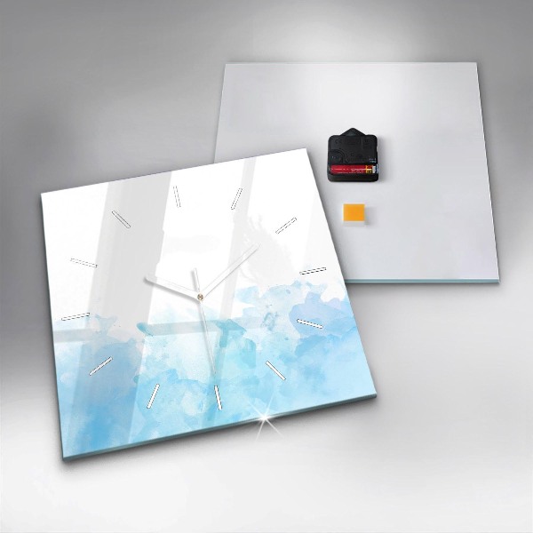 Szögletes fali üvegóra Festett foltok