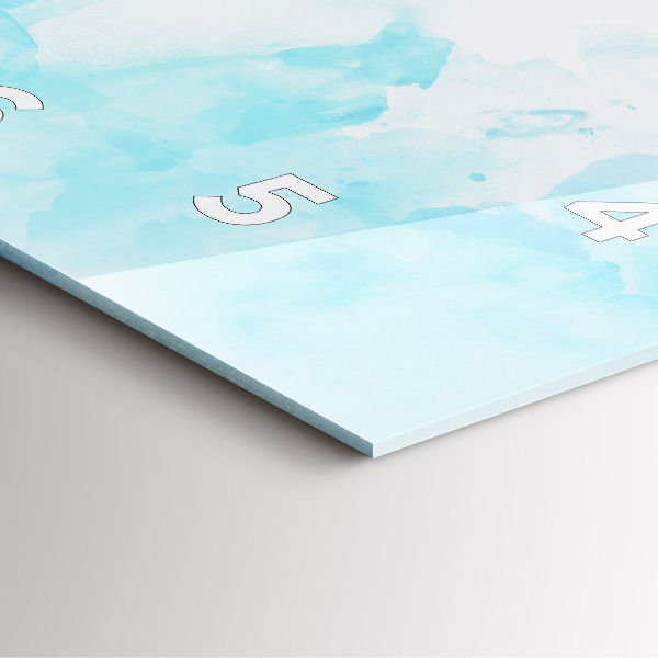 Szögletes fali üvegóra Festett foltok