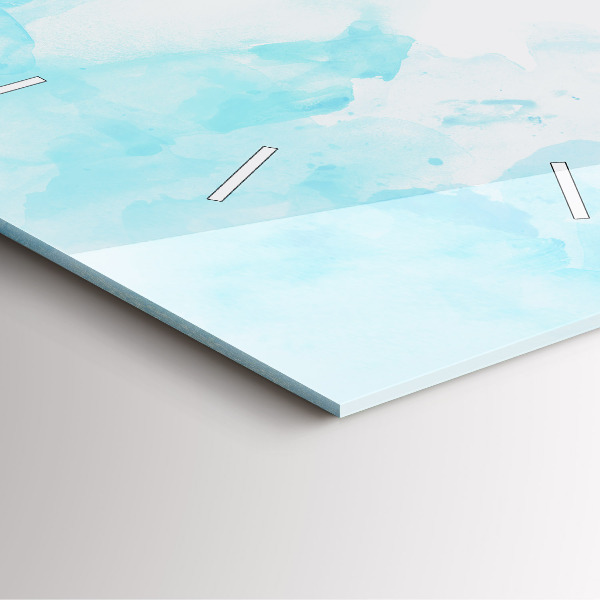 Szögletes fali üvegóra Festett foltok