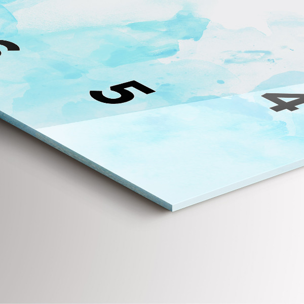 Szögletes fali üvegóra Festett foltok