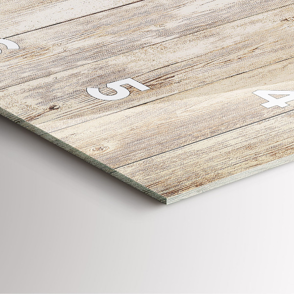 Szögletes fali üvegóra Fa panelek