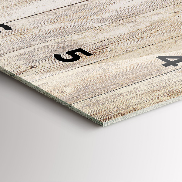 Szögletes fali üvegóra Fa panelek