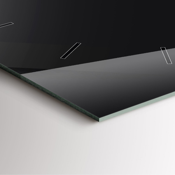 Szögletes fali üvegóra Sötét falminta