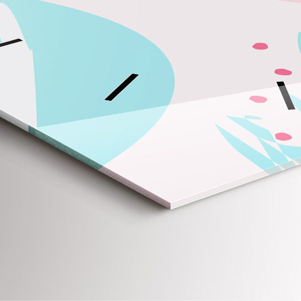 Szögletes fali üvegóra Pasztell absztrakció