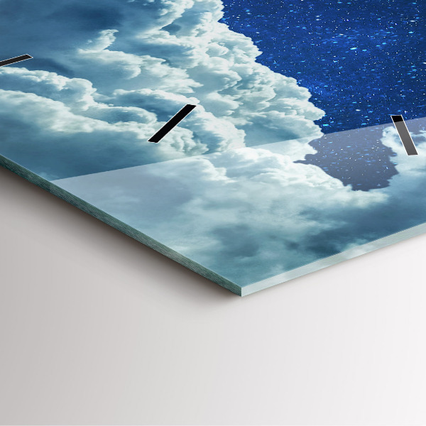 Szögletes fali üvegóra Éjszakai égbolt