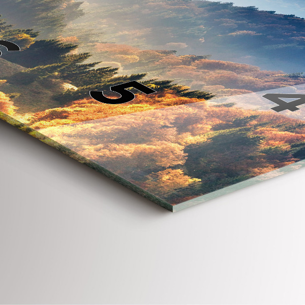 Szögletes fali üvegóra Hegyi táj