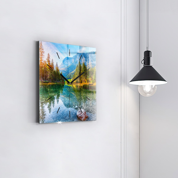 Szögletes fali üvegóra Folyó-hegység táj