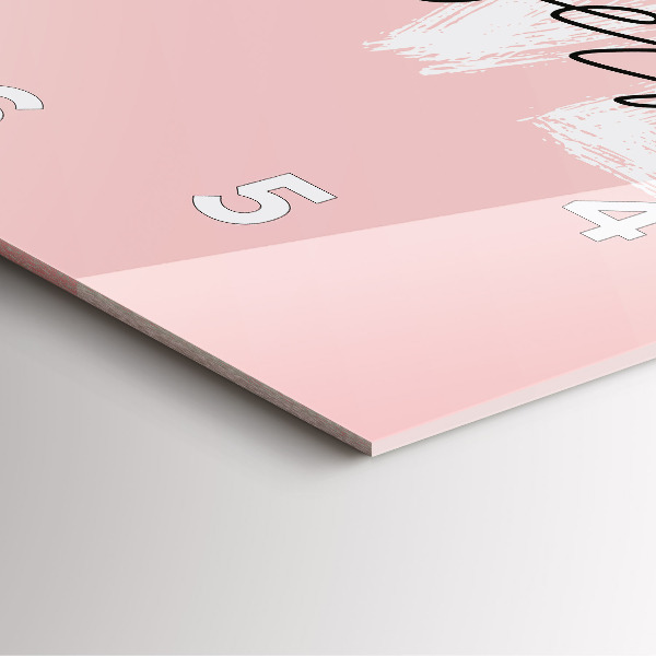 Szögletes fali üvegóra Szeresd magad felirat