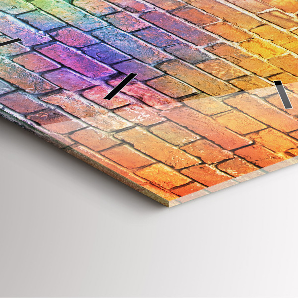 Szögletes fali üvegóra Festett fal