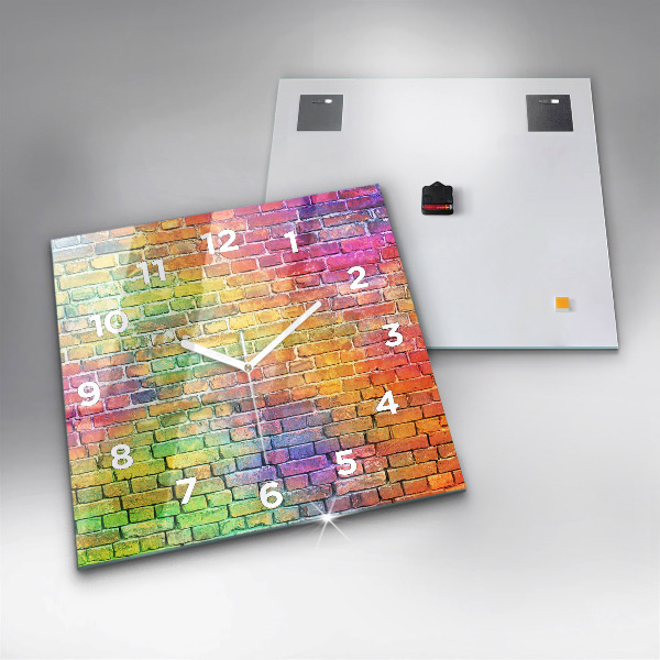 Szögletes fali üvegóra Festett fal