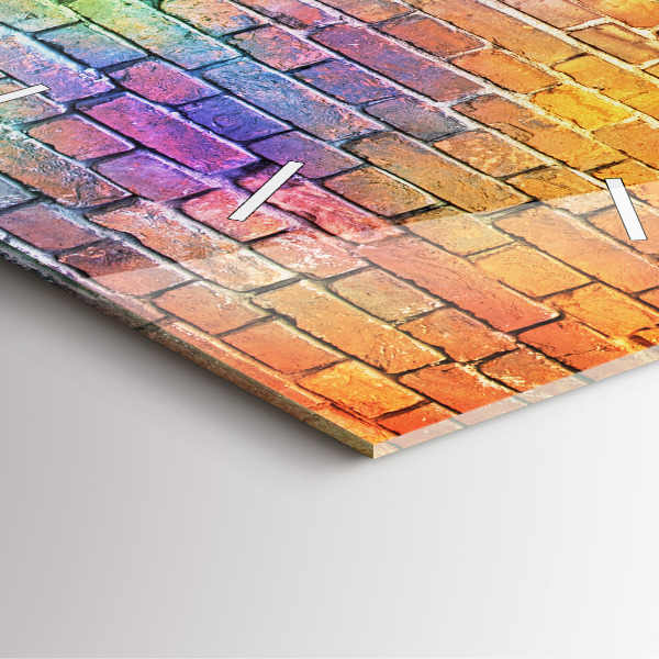 Szögletes fali üvegóra Festett fal