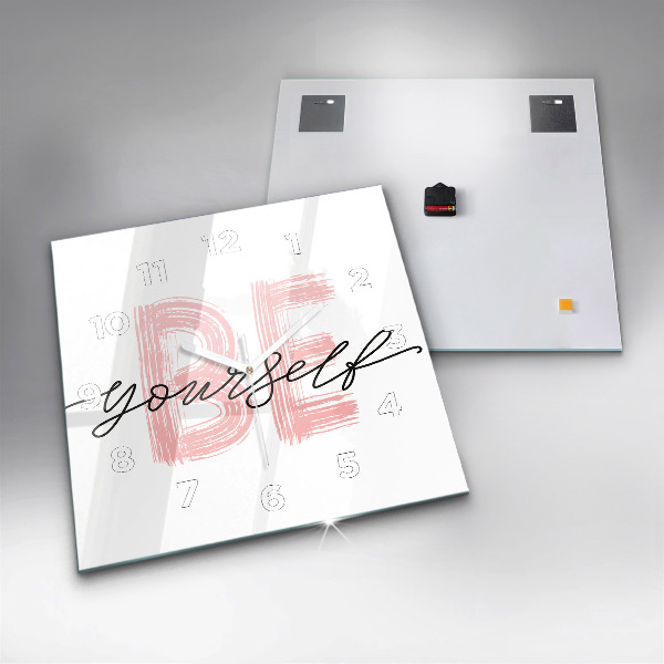 Szögletes fali üvegóra A Légy önmagad felirat