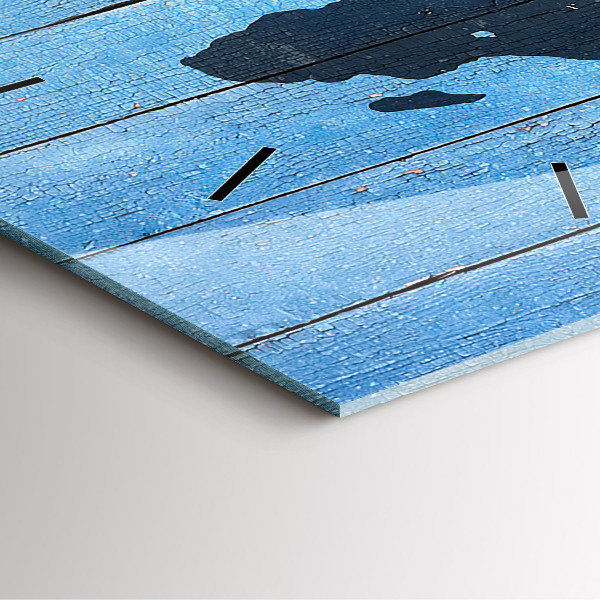 Szögletes fali üvegóra Világtérkép táblákon