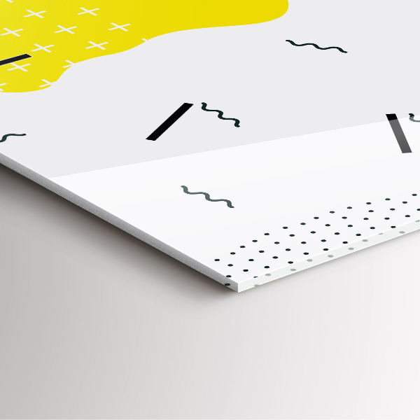 Szögletes fali üvegóra POP absztrakció