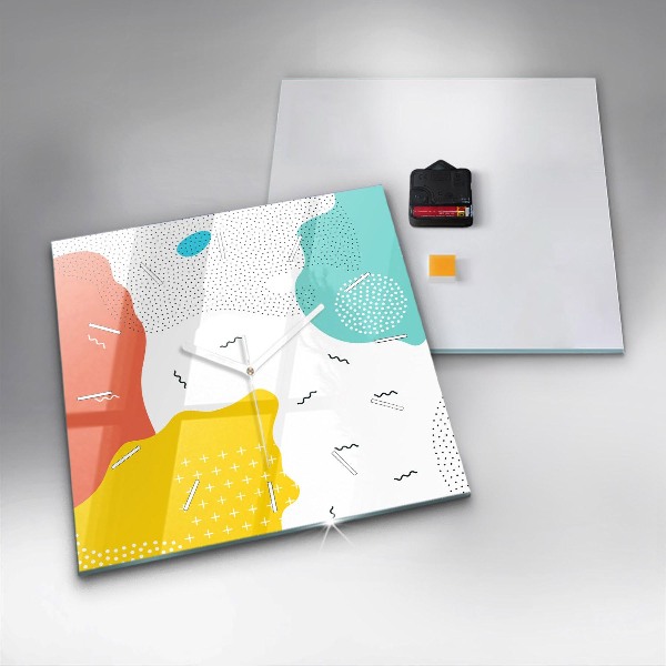 Szögletes fali üvegóra POP absztrakció