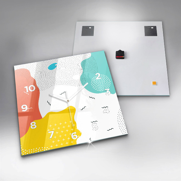 Szögletes fali üvegóra POP absztrakció