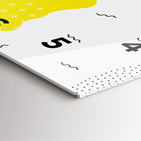 Szögletes fali üvegóra POP absztrakció